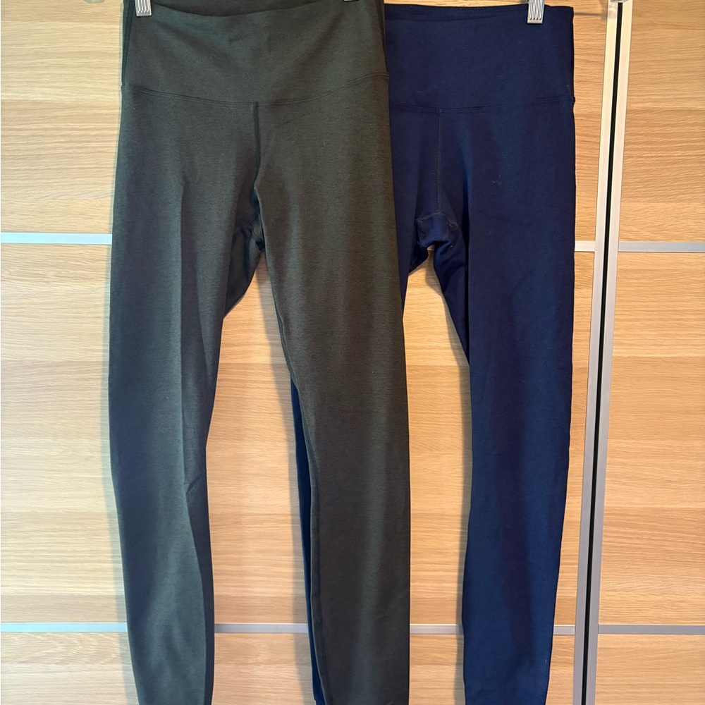 NOBULL Women's Leggings - Olive Green and Navy Blue